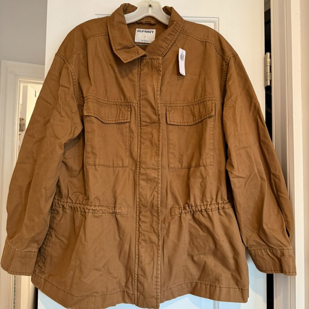 Old Navy Cinched Waist Utility Jacket - Size L - NWT - Picture 3 of 4